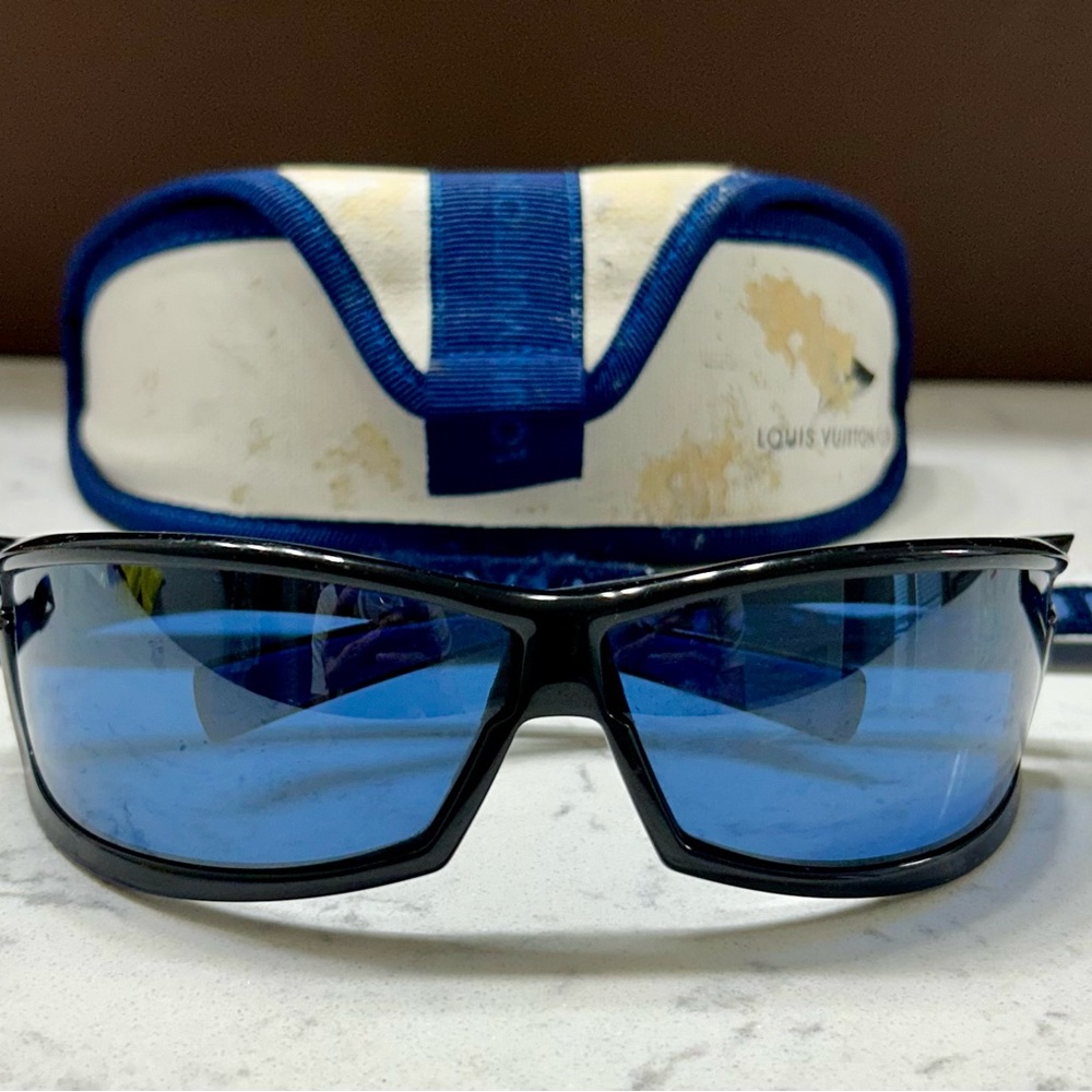 Vintage Louis Vuitton Cup Sunglasses with Blue Lenses